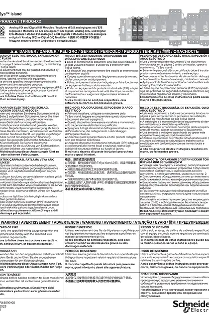 schneider施耐德TeSys island 模拟 I_O 和数字 I_O 模块 - 说明页